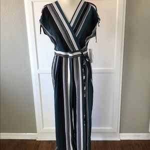 NWT Striped Short Sleeve Jumpsuit